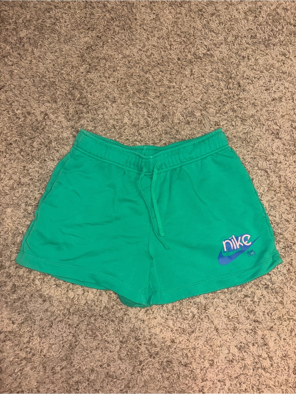 Nike Women's Green Athletic Drawstring Shorts